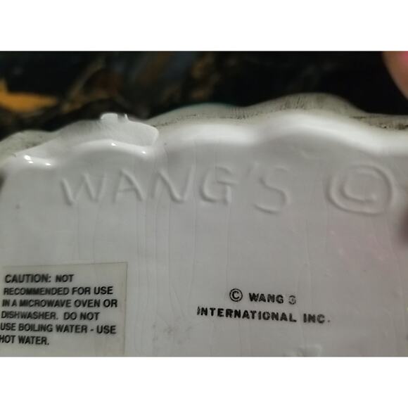 Vntg Wangs Sewing Machine Teapot Engelbreit Magnet Ring Pincushion Hand painted - Picture 6 of 7